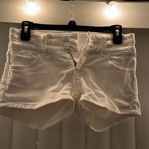 BKE denim white shorts